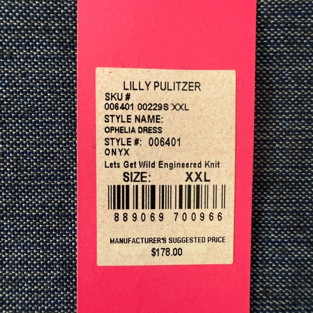 LN Lilly Pulitzer Ophelia Dress. Onyx Let's Get Wild.  Size XXL - Picture 4 of 4